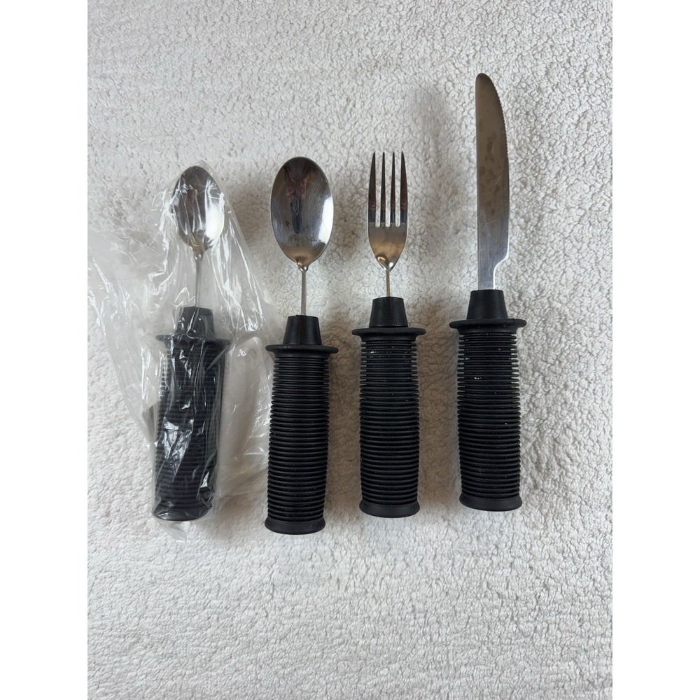 NEW Performance Health Sure Hand Weighted Bendable Flatware Open Box Set Of 4